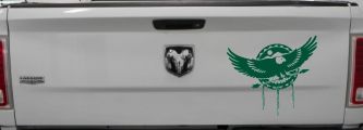 Dream Catcher Eagle Holding Arrow Native American Indian Dreamcatcher Car or Truck Window Decal Sticker (Dark Green)
