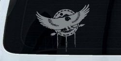 Dream Catcher Eagle Holding Arrow Native American Indian Dreamcatcher Car or Truck Window Decal Sticker (Telegrey)