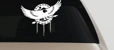 Dream Catcher Eagle Holding Arrow Native American Indian Dreamcatcher Car or Truck Window Vinyl Decal Sticker