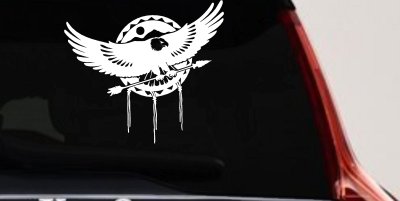 Dream Catcher Eagle Holding Arrow Native American Indian Dreamcatcher Car or Truck Window Vinyl Decal Sticker