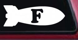 The F Bomb Funny Car or Truck Window Decal Sticker