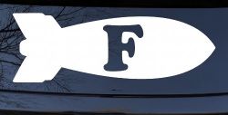 The F Bomb Funny Car or Truck Window Decal Sticker