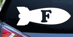 The F Bomb Funny Car or Truck Window Decal Sticker