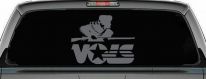 Tennessee Volunteers Car or Truck Window Decal Sticker (Silver)