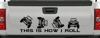 This is How I Roll Jeep Off Road Car or Truck Window Decal Sticker (Black)