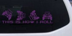 This is How I Roll Jeep Off Road Car or Truck Window Decal Sticker (Violet)