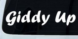 Giddy Up Car or Truck Window Decal Sticker
