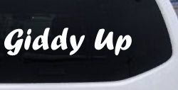 Giddy Up Car or Truck Window Decal Sticker