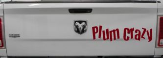 Plum Crazy Car or Truck Window Decal Sticker (Burgundy)