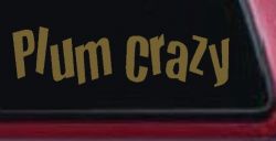 Plum Crazy Car or Truck Window Decal Sticker (Gold)