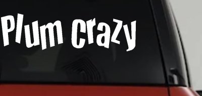 Plum Crazy Car or Truck Window Vinyl Decal Sticker