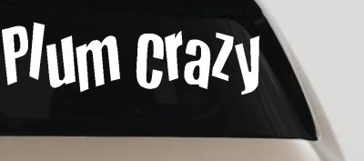 Plum Crazy Car or Truck Window Vinyl Decal Sticker