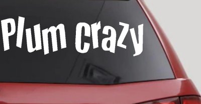 Plum Crazy Car or Truck Window Vinyl Decal Sticker