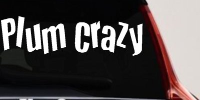 Plum Crazy Car or Truck Window Vinyl Decal Sticker