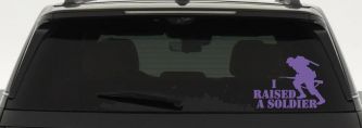I Raised A Soldier Military Car or Truck Window Vinyl Decal Sticker (Purple)