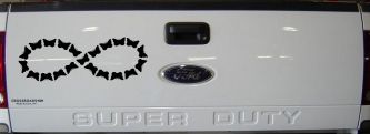 Infinity With Butterflys Car or Truck Window Decal Sticker (Black)