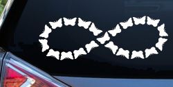Infinity With Butterflys Car or Truck Window Decal Sticker