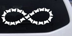 Infinity With Butterflys Car or Truck Window Decal Sticker