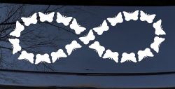 Infinity With Butterflys Car or Truck Window Decal Sticker