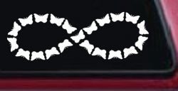 Infinity With Butterflys Car or Truck Window Decal Sticker