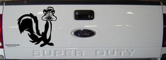 Pepe Le Pew Suprised Cartoons Car or Truck Window Decal Sticker (Black)