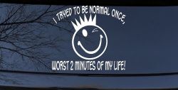 I Tryed To Be Normal Once Funny Car or Truck Window Decal Sticker