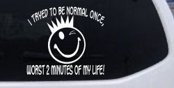 I Tryed To Be Normal Once Funny Car or Truck Window Decal Sticker