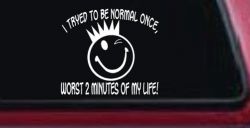 I Tryed To Be Normal Once Funny Car or Truck Window Decal Sticker