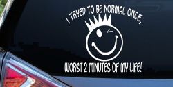I Tryed To Be Normal Once Funny Car or Truck Window Decal Sticker