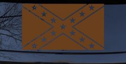 Confederate Southern Rebel Battle Flag Country Car or Truck Window Decal Sticker (Copper)