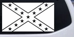Confederate Southern Rebel Battle Flag Country Car or Truck Window Decal Sticker