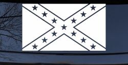 Confederate Southern Rebel Battle Flag Country Car or Truck Window Decal Sticker