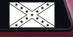 Confederate Southern Rebel Battle Flag Country Car or Truck Window Decal Sticker