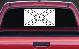 Confederate Southern Rebel Battle Flag Country Car or Truck Window Decal Sticker