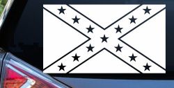 Confederate Southern Rebel Battle Flag Country Car or Truck Window Decal Sticker
