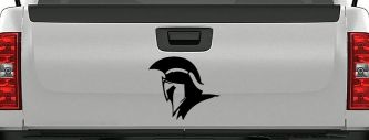 Spartan Knight Helmet Car or Truck Window Decal Sticker (Black)