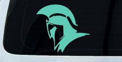 Spartan Knight Helmet Car or Truck Window Decal Sticker (Mint)
