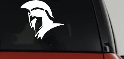 Spartan Knight Helmet Car or Truck Window Vinyl Decal Sticker