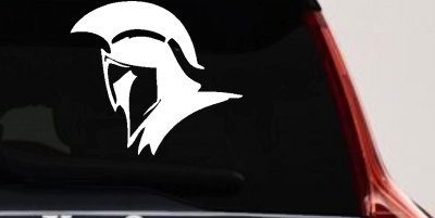 Spartan Knight Helmet Car or Truck Window Vinyl Decal Sticker