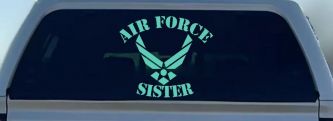 Air Force Sister Military Car or Truck Window Decal Sticker (Mint)
