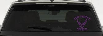 Air Force Sister Military Car or Truck Window Vinyl Decal Sticker (Violet)