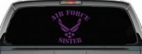 Air Force Sister Military Car or Truck Window Decal Sticker (Violet)