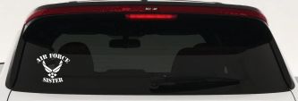 Air Force Sister Military Car or Truck Window Decal Sticker (White)