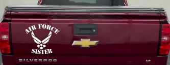 Air Force Sister Military Car or Truck Window Decal Sticker (White)