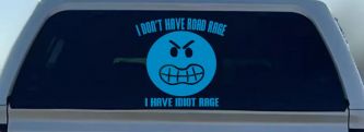 I Don't Have Road Rage I Have Idiot Rage Funny Car or Truck Window Decal Sticker (Blue)