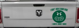 I Don't Have Road Rage I Have Idiot Rage Funny Car or Truck Window Decal Sticker (Dark Green)