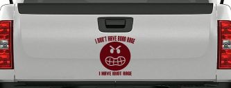 I Don't Have Road Rage I Have Idiot Rage Funny Car or Truck Window Decal Sticker (Purple Red)