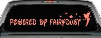 Powered By Fairydust Tinker Bell Tinkerbell Car or Truck Window Vinyl Decal Sticker (Coral)