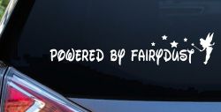 Powered By Fairydust Tinker Bell Tinkerbell Car or Truck Window Decal Sticker