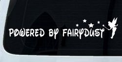 Powered By Fairydust Tinker Bell Tinkerbell Car or Truck Window Decal Sticker